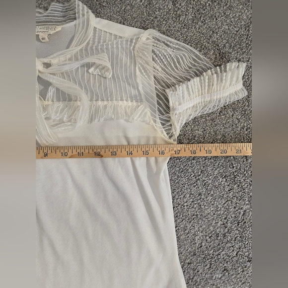 Sweet Wanderer Lightweight Sheer Sleeve Front Ribbon Tie Size Large Top - Picture 4 of 7